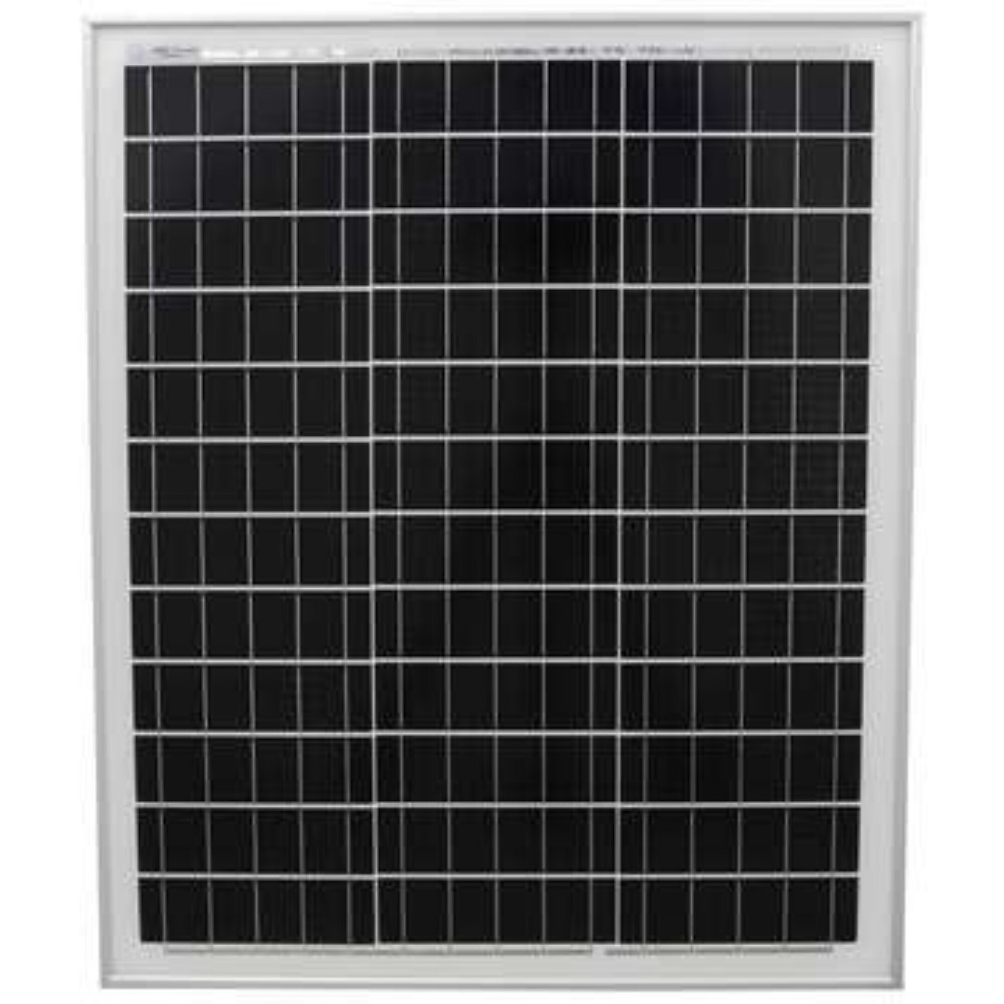 AIMS Power 50 Watt Solar Panel, Monocrystalline Silver, PV50MONO